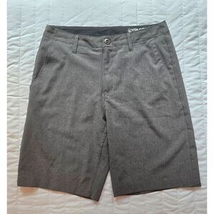 Volcom Men’s Gray Hybrid Walk Shorts Size 32 Casual Stretch Chino Surf Skate